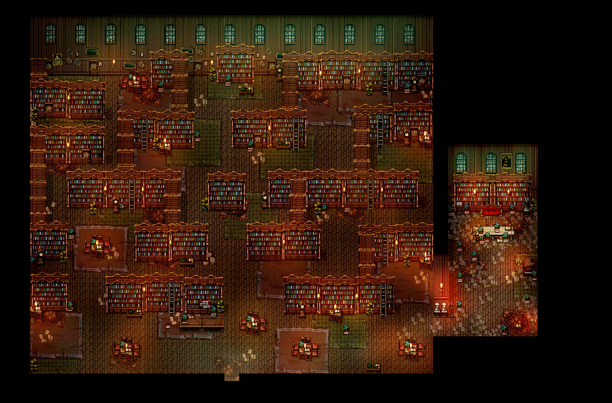 Library map in Welcome to Elderfield