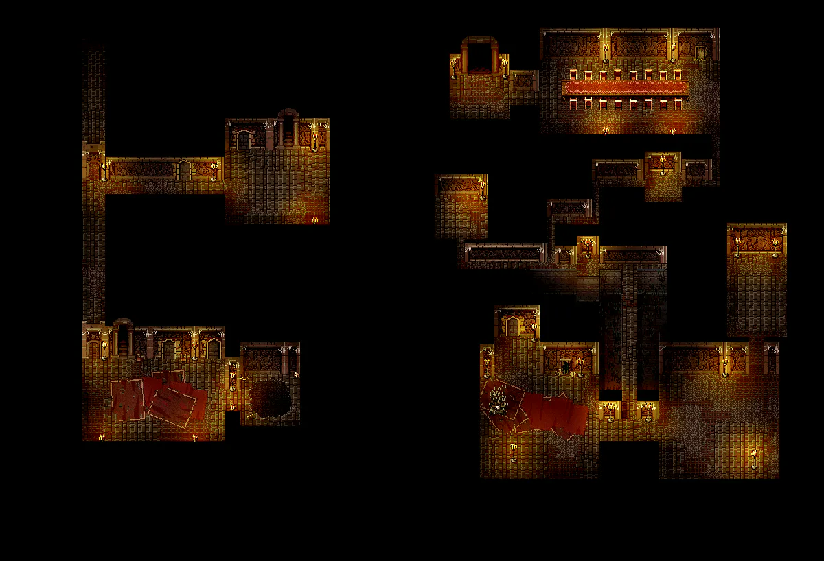 Catacombs Floor 1 map in Welcome to Elderfield