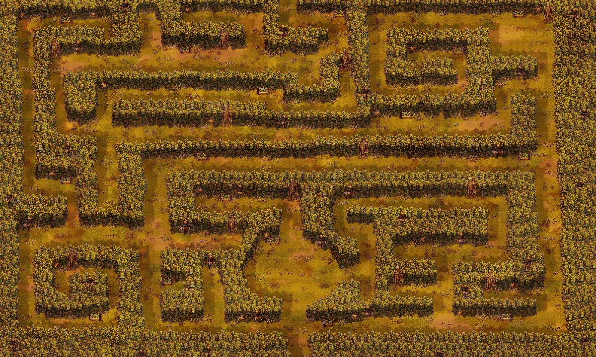 Corn Maze map in Welcome to Elderfield