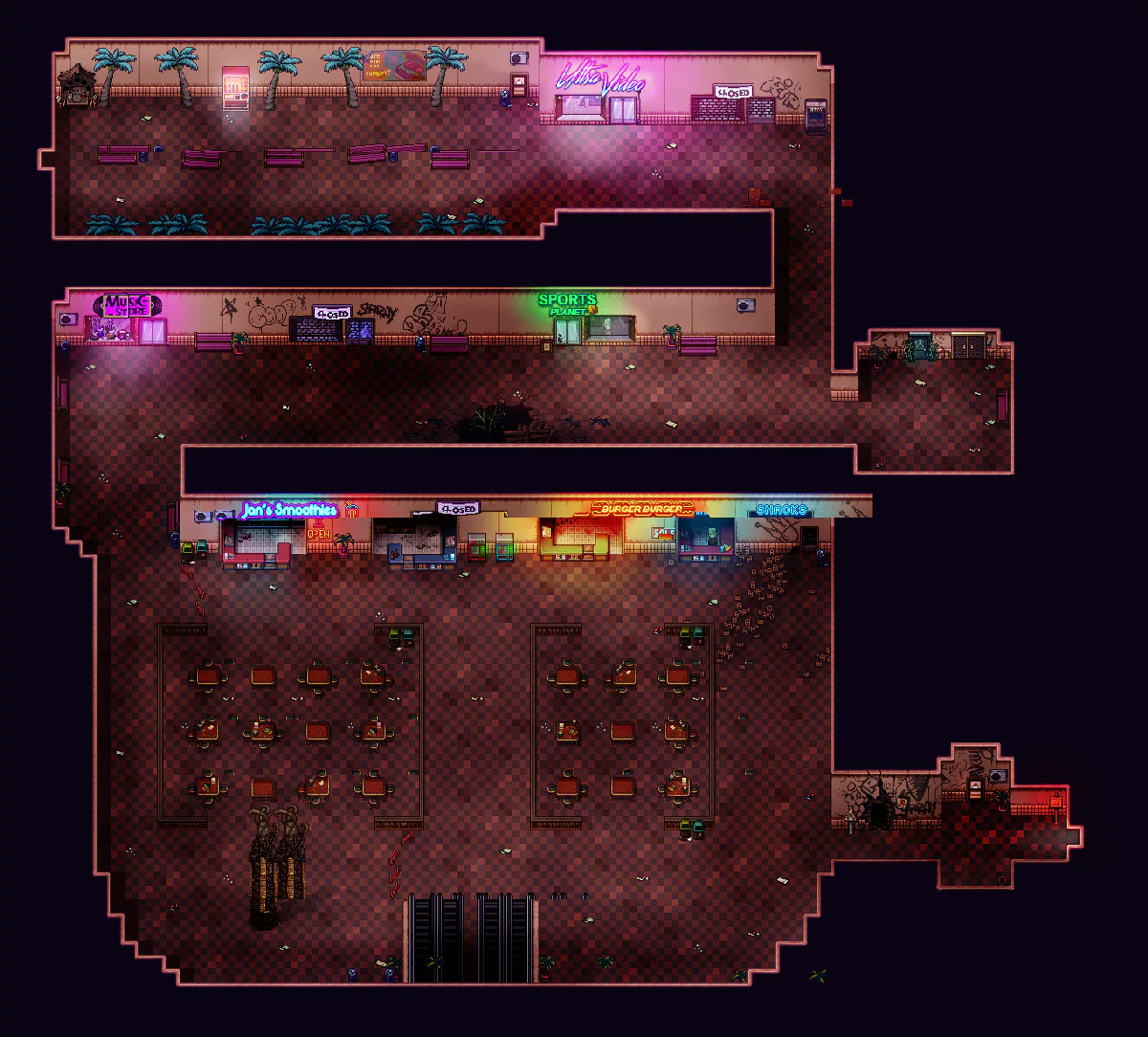 Mall 1 map in Welcome to Elderfield