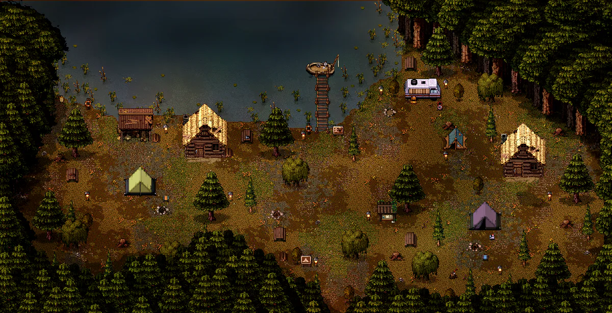 Old Woods Camp map in Welcome to Elderfield